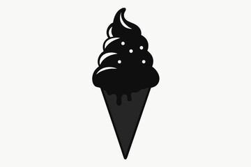 ice cream silhouette vector illustration