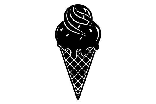 recommend clip art: ice cream silhouette vector illustration