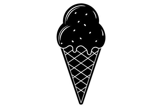 recommend clip art: ice cream silhouette vector illustration