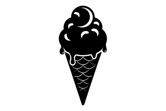 recommend clip art: ice cream silhouette vector illustration
