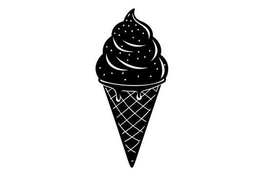recommend clip art: ice cream silhouette vector illustration