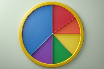 Multicolored Circular Object on White Wall