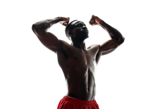 Successful Sports Moment Vector Isolated on Transparent Background