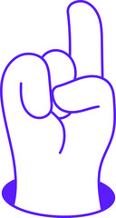 Hand Gesture Cartoon Illustration