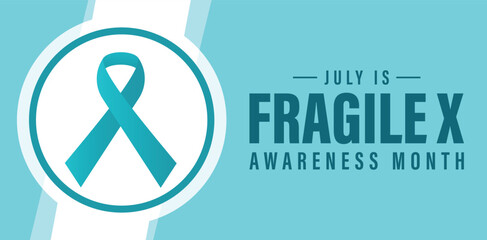 Fragile X syndrome Awareness Month observed every year in July. Template for background, banner, card, poster 