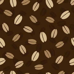 Obraz premium Coffee beans seamless pattern.
