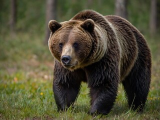 Fototapeta premium brown bear in the forest