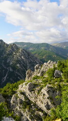 view from the top of mountain Valbone Valley Albania