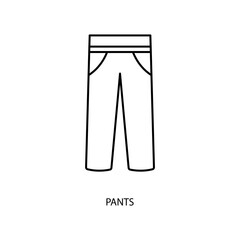pants concept line icon. Simple element illustration. pants concept outline symbol design.