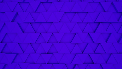 Abstract purple modern architecture 3D background with purple triangle on the wall.