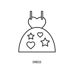 dress concept line icon. Simple element illustration. dress concept outline symbol design.