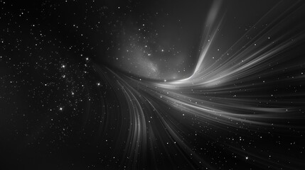 Cosmic scene with a dark background sprinkled with numerous stars