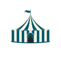 Obraz premium WebCircus tent icon. Funfair and carnival symbol. Vector illustration.