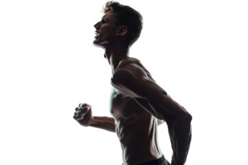 Record-Breaking Athlete Graphic Isolated on Transparent Background