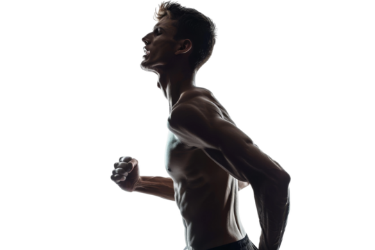 Record-Breaking Athlete Graphic Isolated on Transparent Background