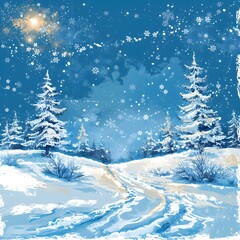 Snowy Winter Landscape