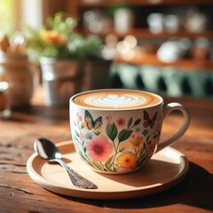 cup of coffee on the table