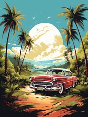 1980s Abstract Futurism Beachwear