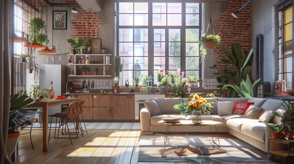 Interior design of a living room
