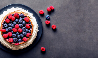 Sponge and cream cake