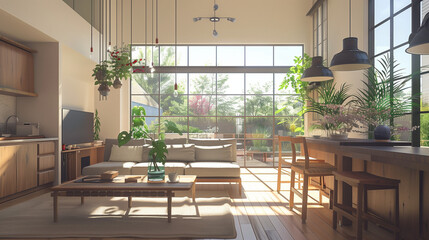 Interior design of a living room