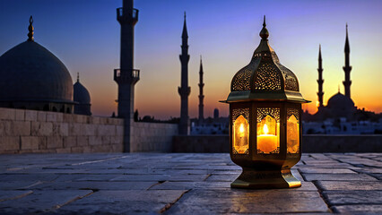 Traditional Arabian candle lamp