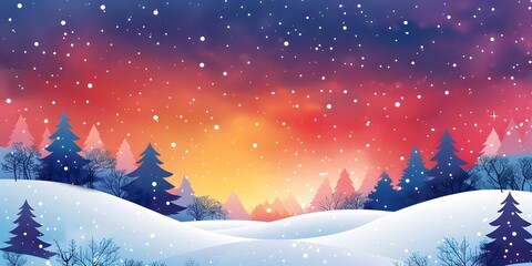 Fototapeta premium Snowy Winter Landscape