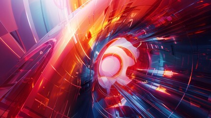 Abstract illustration of business governance, dynamic shapes, vibrant colors, innovative structures, leadership concepts, modern design, futuristic aesthetics, high detail, 4K resolution, no people