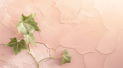 Fototapeta premium Symbol of Resilience: Green Leaf Sprouting from Cracked Dry Soil, Signifying Hope and Survival