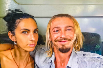 Sexy crazy cool couple in Puerto Escondido Mexico.