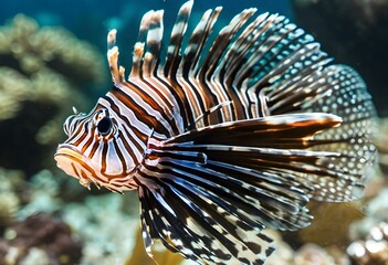 A view of a Lion Fish in the sea