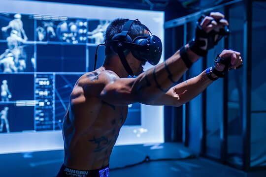 Virtual Reality Wrestling Training: Advanced High-Tech Skills Practice for Enhanced Athletic Performance - Powered by Adobe
