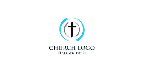 Fototapeta premium Simple church logo design with unique concept, Premium vector