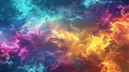 Abstract sky texture with vibrant glowing hues