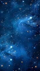 Obraz premium Blue starry night sky