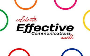 Effective Communications Month Holiday Concept Vector