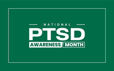 PTSD Awareness Month Holiday Concept Vector