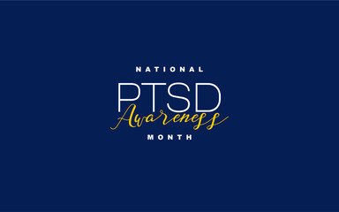 PTSD Awareness Month Holiday Concept Vector