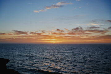 sunset over the ocean