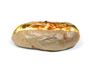baked potato in isolated background 