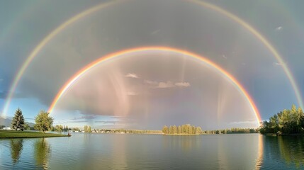 Double rainbow over Silver Lake