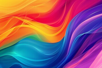 Obraz premium Vibrant and dynamic abstract background with 'Happy Pride Month' text. Ideal for Pride Month celebrations and LGBTQ+ awareness