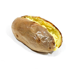 baked potato in isolated background 