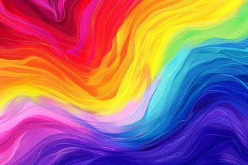 Obraz premium Vibrant and dynamic abstract background with 'Happy Pride Month' text. Ideal for Pride Month celebrations and LGBTQ+ awareness