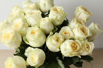 beautiful bouquet of white roses
