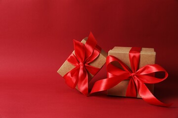 red gift boxes