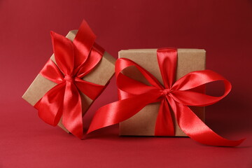 red gift boxes