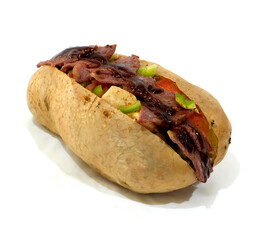 baked potato in isolated background 