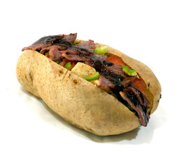 baked potato in isolated background 