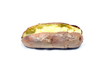 baked potato in isolated background 